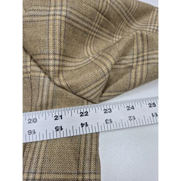 Roberto Zanieri Blazer Sport Coat Mens 44 Beige 100% Wool Plaid Made In Italy